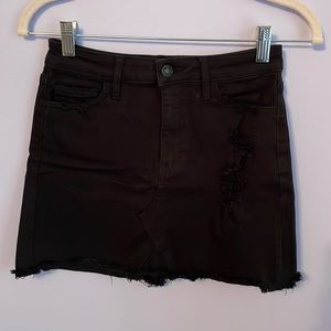 VERVET Black denim mini skirt